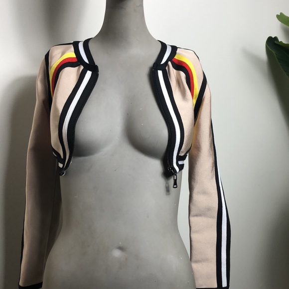 Multi color crop jacket - Picture 2 of 3